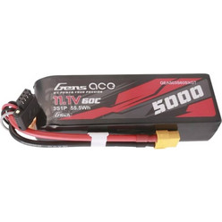Gens ace G-Tech 5000mAh 11.1V 60C 3S1P Short-Size Lipo With XT60 Plug