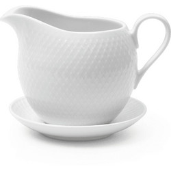 Lyngby Porcelaen - Rhombe White Sauce Boat - 67 cl