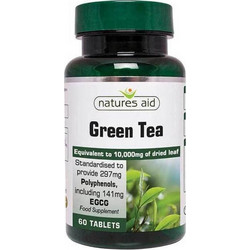 Natures Aid Green Tea Συμπλήρωμα Διατροφής με Πράσινο Τσάι 10000mg 60 Ταμπλέτες