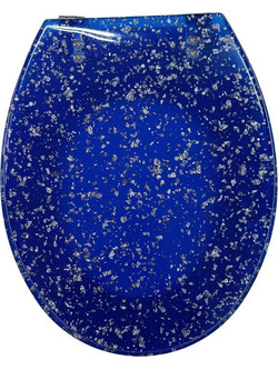 Eurocasa Καπάκι Λεκάνης Οβάλ Πλαστικό Μπλε 43x36cm EURO-174BL