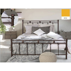 Κρεβάτι 37 για στρώμα 110χ190 ημίδιπλο με επιλογές χρωμάτων - Χρυσό