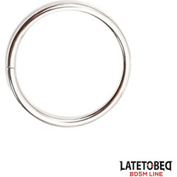 LateToBed Diam Metal Cock Ring 4.5cm Δαχτυλίδι Πέους Μεταλλικό 4.5cm Ασημί