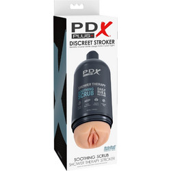 Pipedream PDX Plus Soothing Scrub Shower Stroker Pocket Pussy & Sleeve Αυνανιστήρι Light