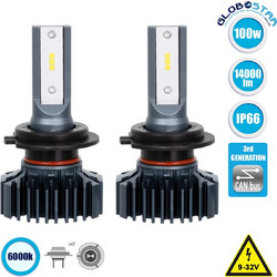 Globostar H7 S1 Line KIT 3nd Generation Canbus LED 9-32V 100W 2τμχ