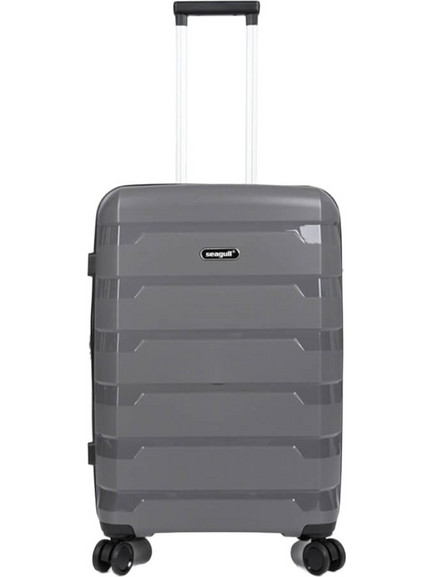 Seagull SG180 Βαλίτσα Μεσαία 65x42x26cm με 4 Ρόδες Γκρι