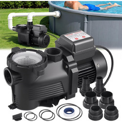 VEVOR Αντλία Πισίνας 400W, Μονοταχύτητας, 11,100 L/H Max Ροή, AC 220-240V, 3450 RPM, 10m Max Ύψος, Με Χρονοδιακόπτη 24 Ωρών & Καλάθι Φίλτρου για Πισίνες, Υδρομασάζ, Σπα DSYCGLBOZDS40FXPD001V2