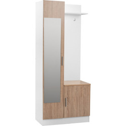 ΕΠΙΠΛΟ ΕΙΣΟΔΟΥ ΜΕ ΚΑΘΡΕΠΤΗ JANICE HM2264 SONAMA ΛΕΥΚΟ 70x37x181 εκ