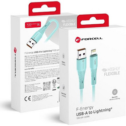 FORCELL F-Energy C343 Cable Usb A To Lightning 2,4A 12W Silicone 1 m blue