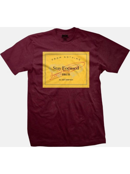 DGK Men Bubbly Tee - BURGUNDY - DT-2689