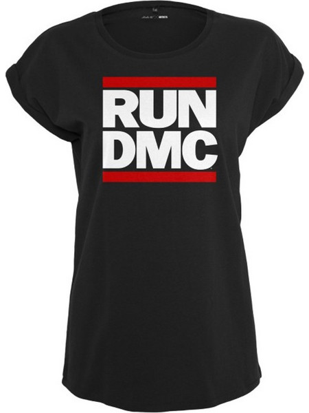 MISTER TEE Women Ladies Run Dmc Logo Tee - BLACK - MT261