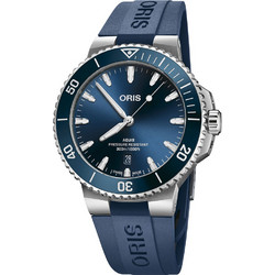 Oris Aquis Date Ανδρικό Ρολόι Αυτόματο με Μπλε Καουτσούκ Λουράκι 0173377894135-0742335FC