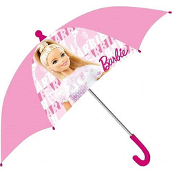 Ομπρέλα Barbie Ροζ-Άσπρο H60cm, Φ70cm
