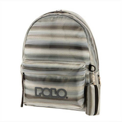 Polo Ragazza Σχολική Τσάντα Πλάτης Δημοτικού Γκρι 901134-8240