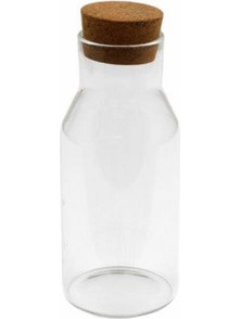 Μπουκάλι γυάλ. καπάκι φελλός 900ml/9x21CM - Plastona