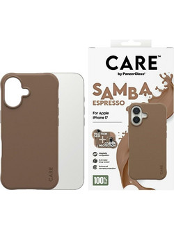 PanzerGlass Case CARE by Fashionable Samba MagSafe for iPhone 17 espresso - (CR49839)