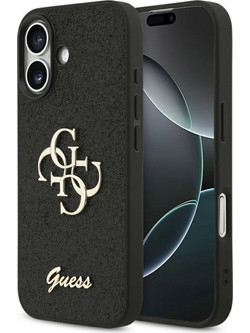 Guess Fixed Glitter Big 4G case for iPhone 17 black - (GUHCP17SHG4SGK)