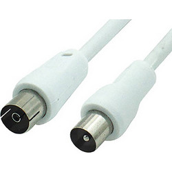 Καλώδιο Κεραίας Coax Male to Coax Female 3m White 02.006.0039