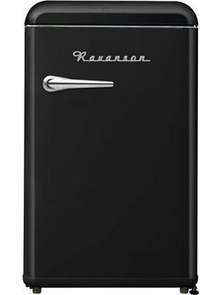 Ravanson LKK-120RB Retro Μονόπορτο Ψυγείο 118lt Υ89.5xΠ58xΒ58.5cm Μαύρο