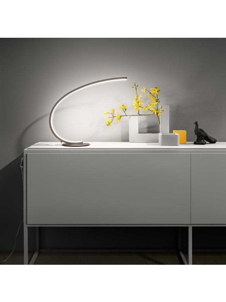 GEA LUCE LED Επιτραπέζιο Φωτιστικό Αλουμινίο Σε Τιτάνιο 12W Dimmable IOLE - GEA LUCE - IOLE-L-TITANIUM