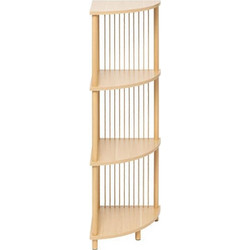 Ραφιέρα ξύλινη γωνιακή με σχοινιά 34x34x110 cm - Plastona