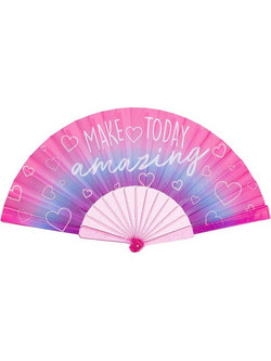 Βεντάλια Φούξια Glitter Make today amazing 23cm