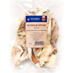 Petmex Rabbit Ear with Fur 100gr