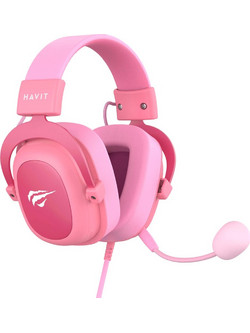 Havit H2002d Gaming Headset Over Ear Pink