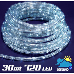 BAKAJI Σωλήνας Φωτισμού 30 Μέτρων LED Ψυχρό Λευκό 720 Φώτα για Εσωτερική και Εξωτερική Χρήση 02831590