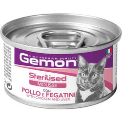 Monge Gemon Sterilised Mousse with Chicken & Liver 85gr