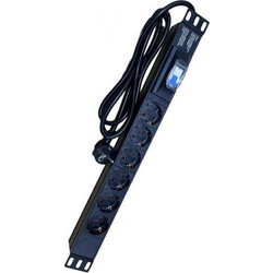 ΠΟΛΥΠΡΙΖΟ ΓΙΑ RACK 6 ΘΕΣΕΩΝ 1U POWER ON PDU-CB-6