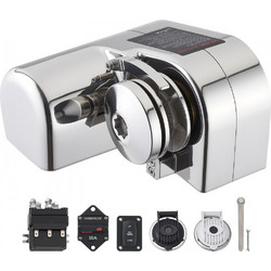 Οριζόντιο βαρούλκο ψαρέματος VEVOR, 12V DC 600W, Συστήματα αγκύρωσης βαρούλκου κατάλληλο για αλυσίδα 6,35 mm ή νάιλον σχοινί 14,3 & 15,9 mm, Μέγιστη έλξη 260 kg, κατασκευή από ανοξείδωτο χάλυβα 316, γ