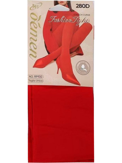DEMEN Γυναικείο Καλσόν Διπλής Πυκνότητας 280D - Fashion Tights Demen RP930 Κόκκινο
