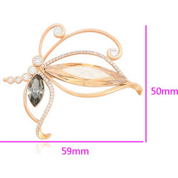 Brooch Golden Leaf