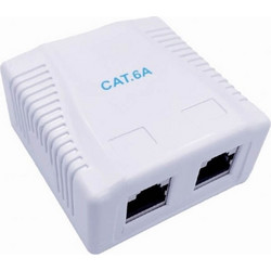 Mount Box Cablexpert Cat6 FTP (NCAC-2F6A-01) 2-Port - White NCAC-2F6A-01