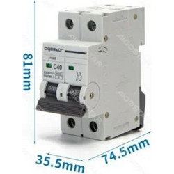 Ασφάλεια MCB 2P 40A C Curve - Aigostar γκρι