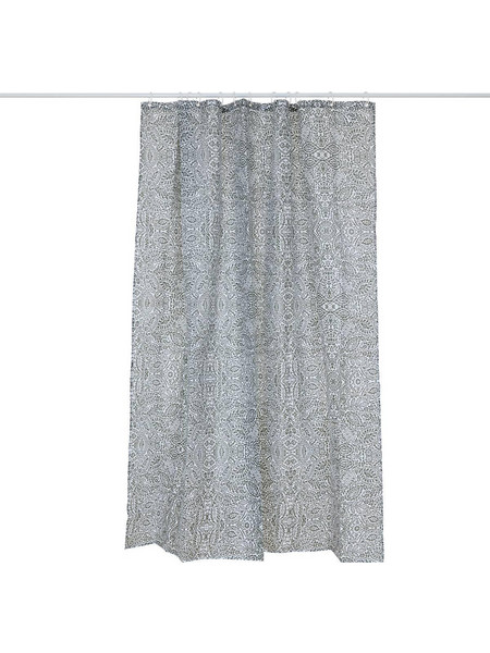 5FIVE Simply smart Υφασμάτινη Κουρτίνα Μπάνιου 100% Polyester Χακί με Λευκές Λεπτομέρειες και Αδιάβροχη Επιφάνεια 213302