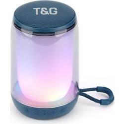 T&G TG-346 Αδιάβροχο Ηχείο Bluetooth με Ραδιόφωνο Διαφανές Πετρόλ