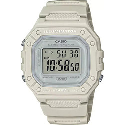 Casio Ψηφιακό Ανδρικό Ρολόι Χρονογράφος με Γκρι Καουτσούκ Λουράκι W-218HC-8AVEF