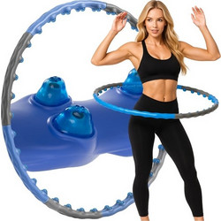 Hula Hoop Trizand με Μαγνήτες και Εξογκώματα - 8 Τμήματα, Διάμετρος 110 cm, 1,5 kg, Μπλε/Μαύρο 14p-26347