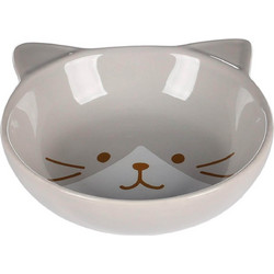 FEEDING AND DRINKING BOWL CAT KAPO CERAMIC GREY ROUND 280ML 13,5x4CM