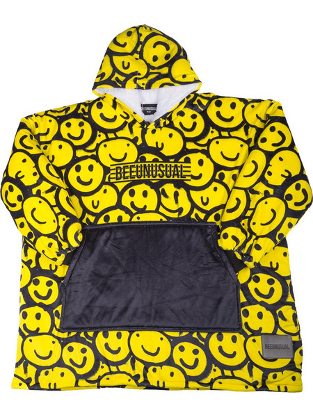 BEE UNUSUAL BEE FXXXING UNUSUAL HOODED PONCHO BLANKET HH-257423-YELLOW Κίτρινο