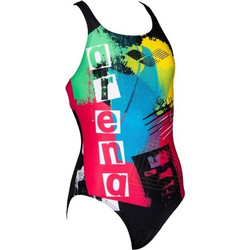 Arena Rock Swim Pro Back Αθλητικό Παιδικό Μαγιό Ολόσωμο για Κορίτσι Πολύχρωμο 002298-509