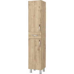 Ντουλάπι κουζίνας - μπάνιου Selina Megapap χρώμα sapphire oak 35x31x179εκ