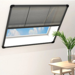 vidaXL Πλισέ Σίτα Παραθύρου Fiberglass 120x120cm 148666