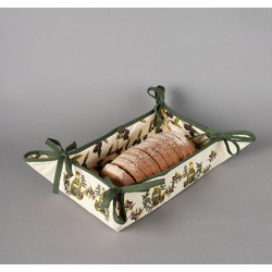 Βαμβακερή ψωμιέρα με στάμπα (33cm x 48cm) μπουκάλι εκρού