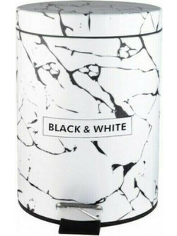 TnS T-Y0105MP Inox Καλαθάκι Μπάνιου 5lt Black and White
