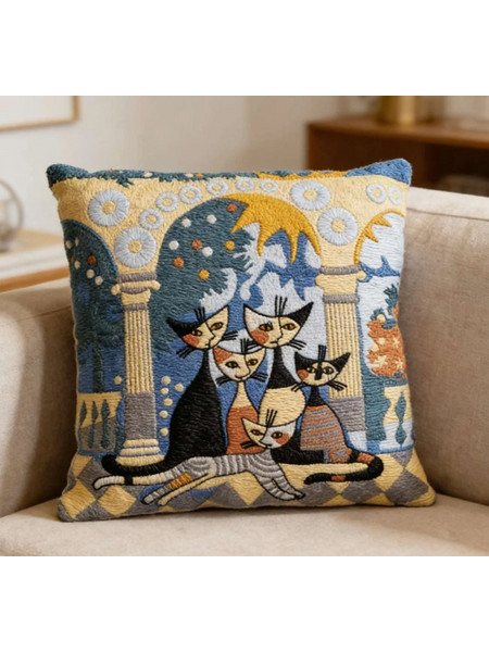 Διακοσμητική Μαξιλαροθήκη 45x45cm Gatti Colorati ForHome 2245451 - For Home