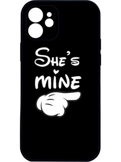 CUSTOM She's mine - iPhone 12 Premium σκληρή θήκη (πλαστικό υψηλής ποιότητας, high definition colors)