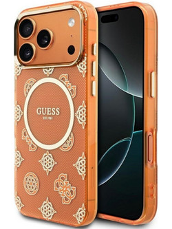 Guess Iml Peony Dot MagSafe Back Cover Θήκη για iPhone 17 Pro Max - Orange
