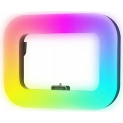 285x218mm 20W RGB Επαναφορτιζόμενο Φορητό Ring Light LED με Βάση Κινητού
